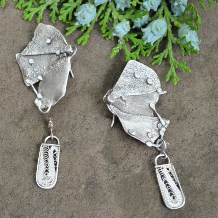cercei argint handmade