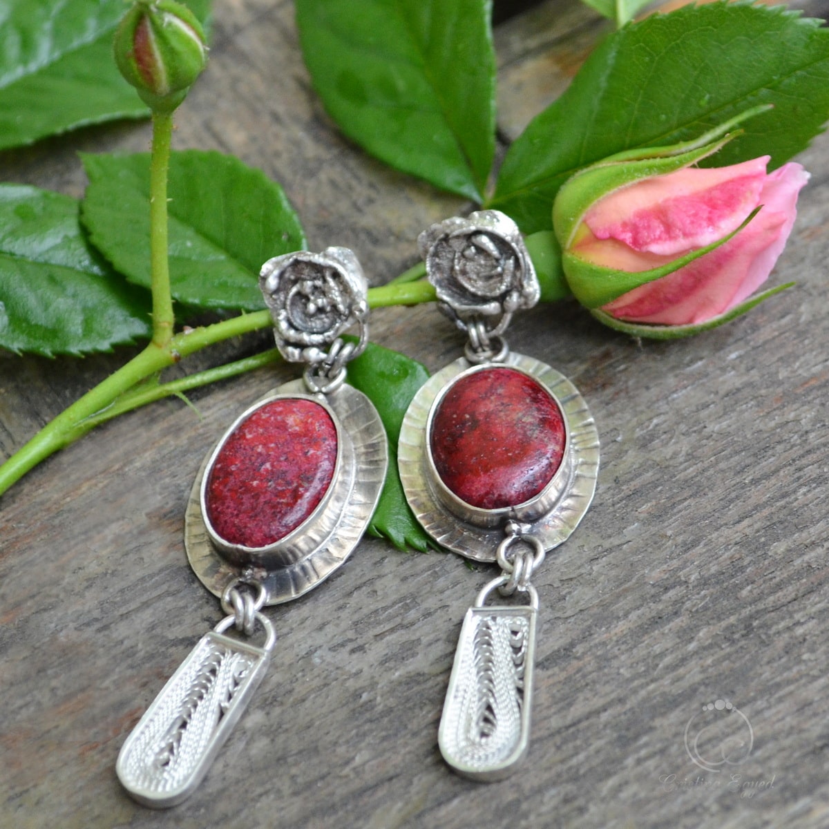 cercei argint handmade