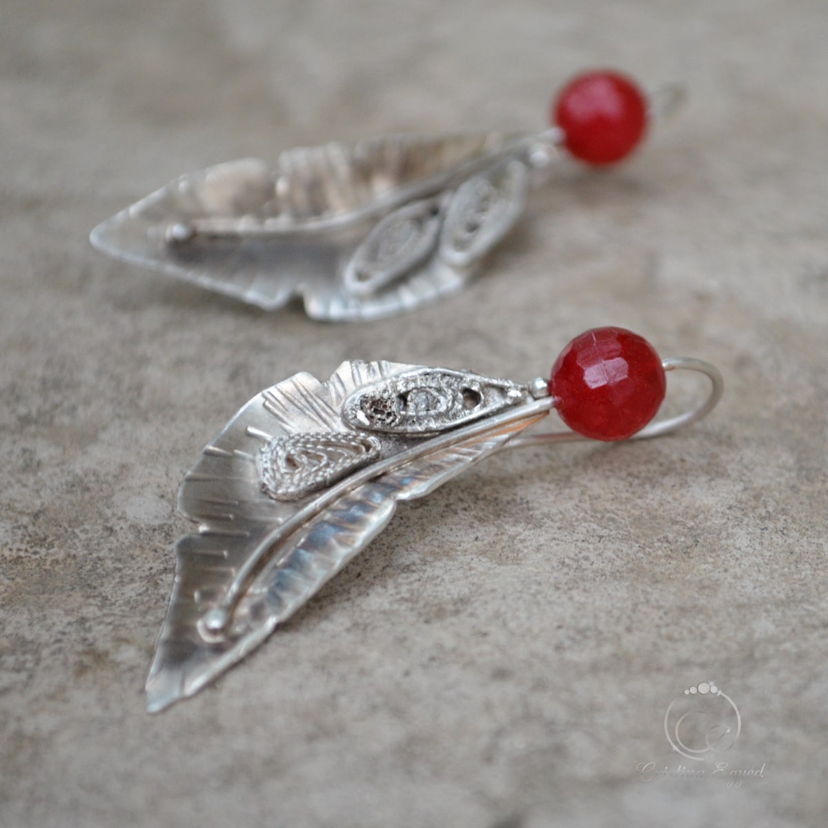 cercei argint handmade
