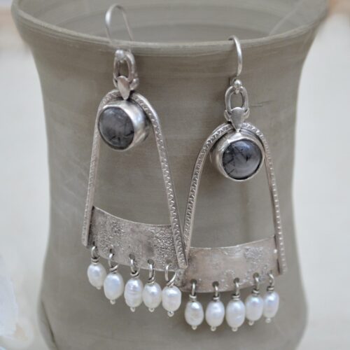 cercei argint handmade