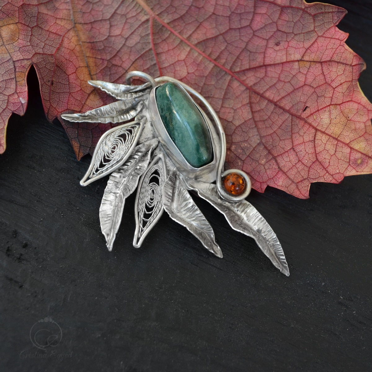 medalion argint handmade