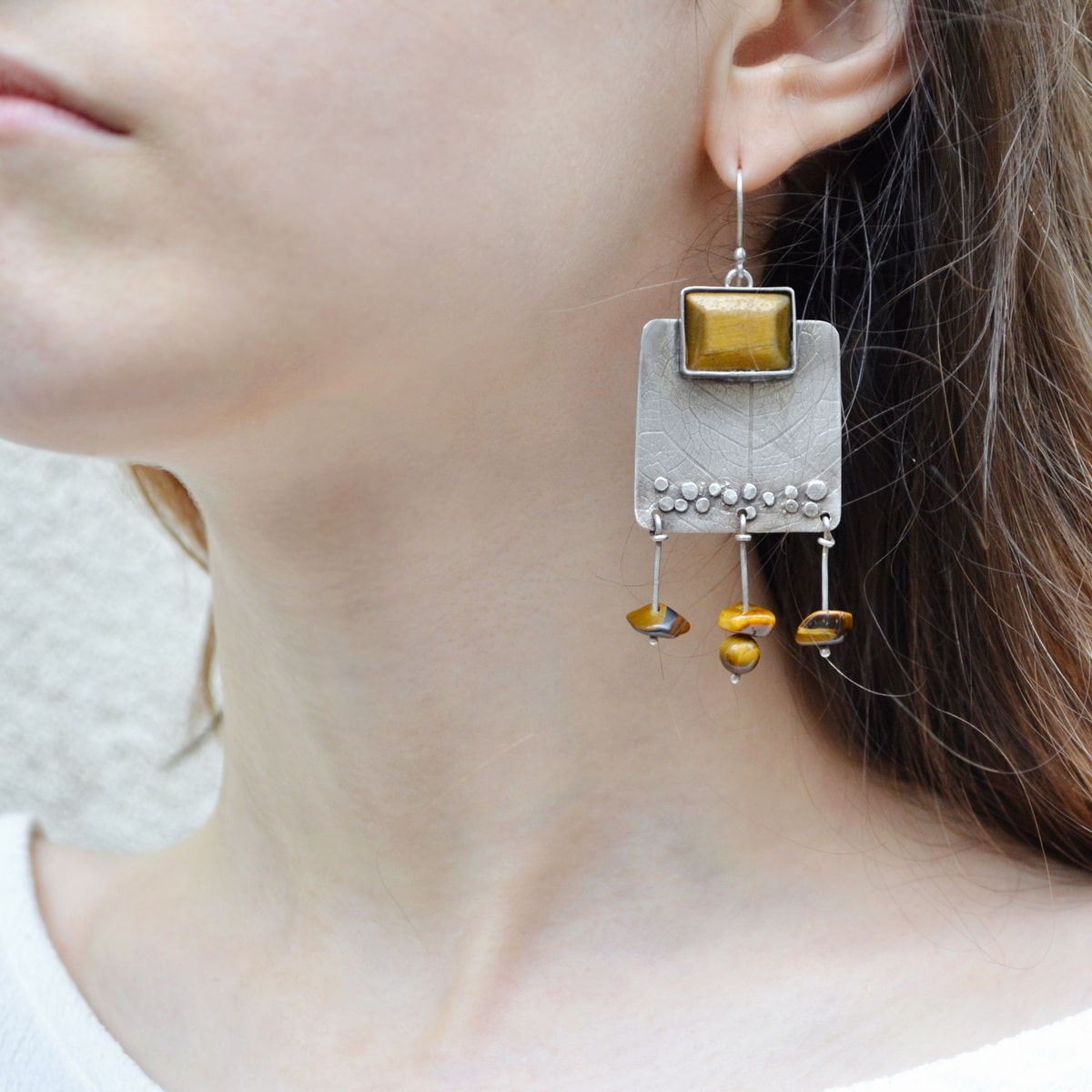 cercei handmade argint