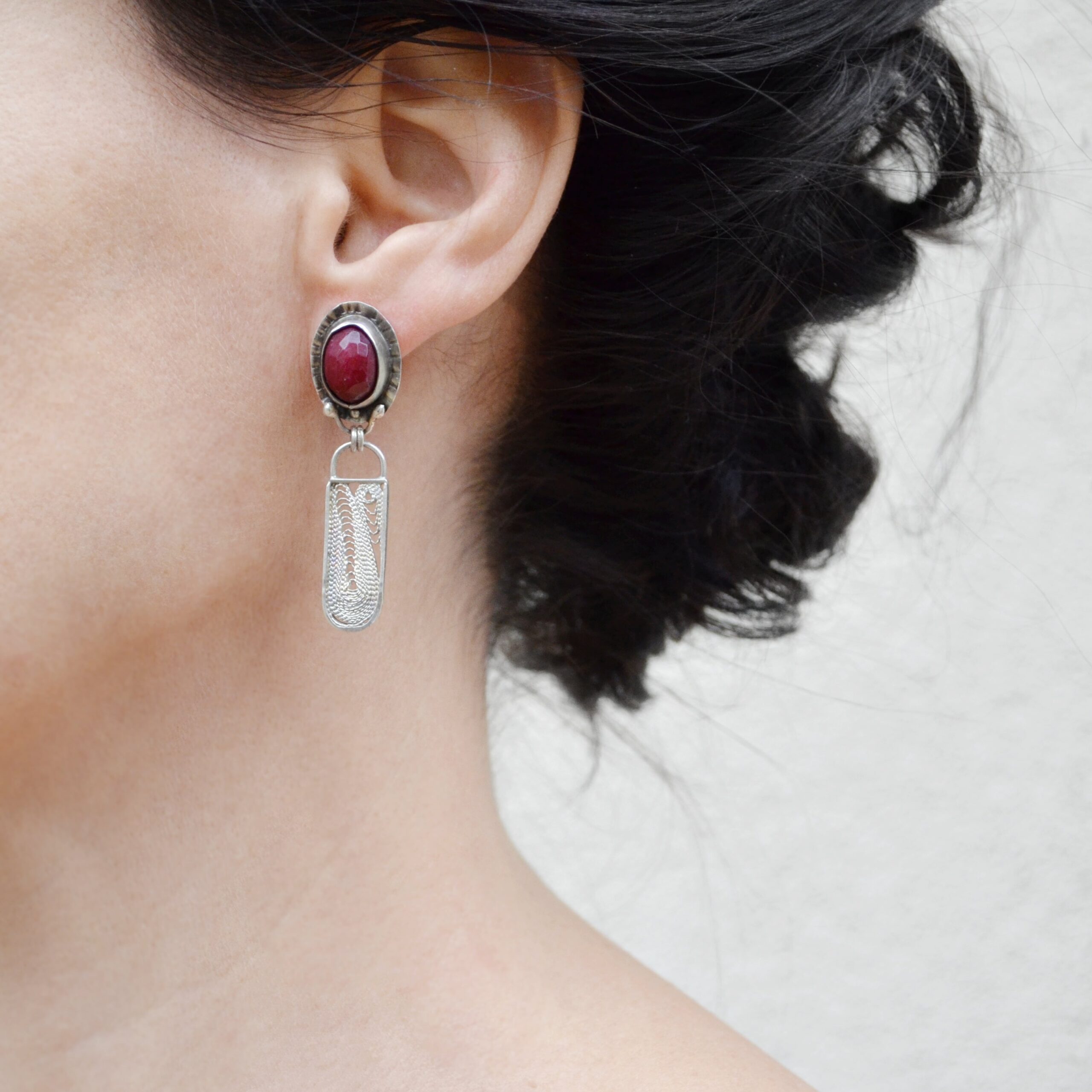 cercei filigran argint