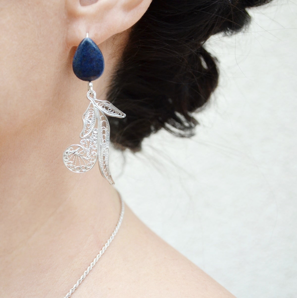 cercei filigran argint