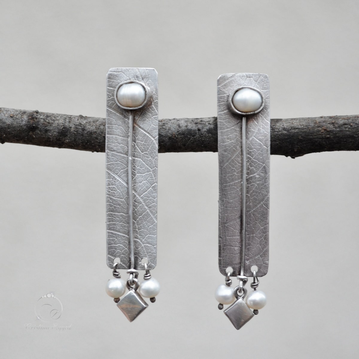 cercei argint handmade