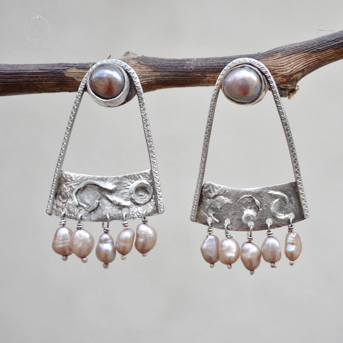 cercei argint handmade