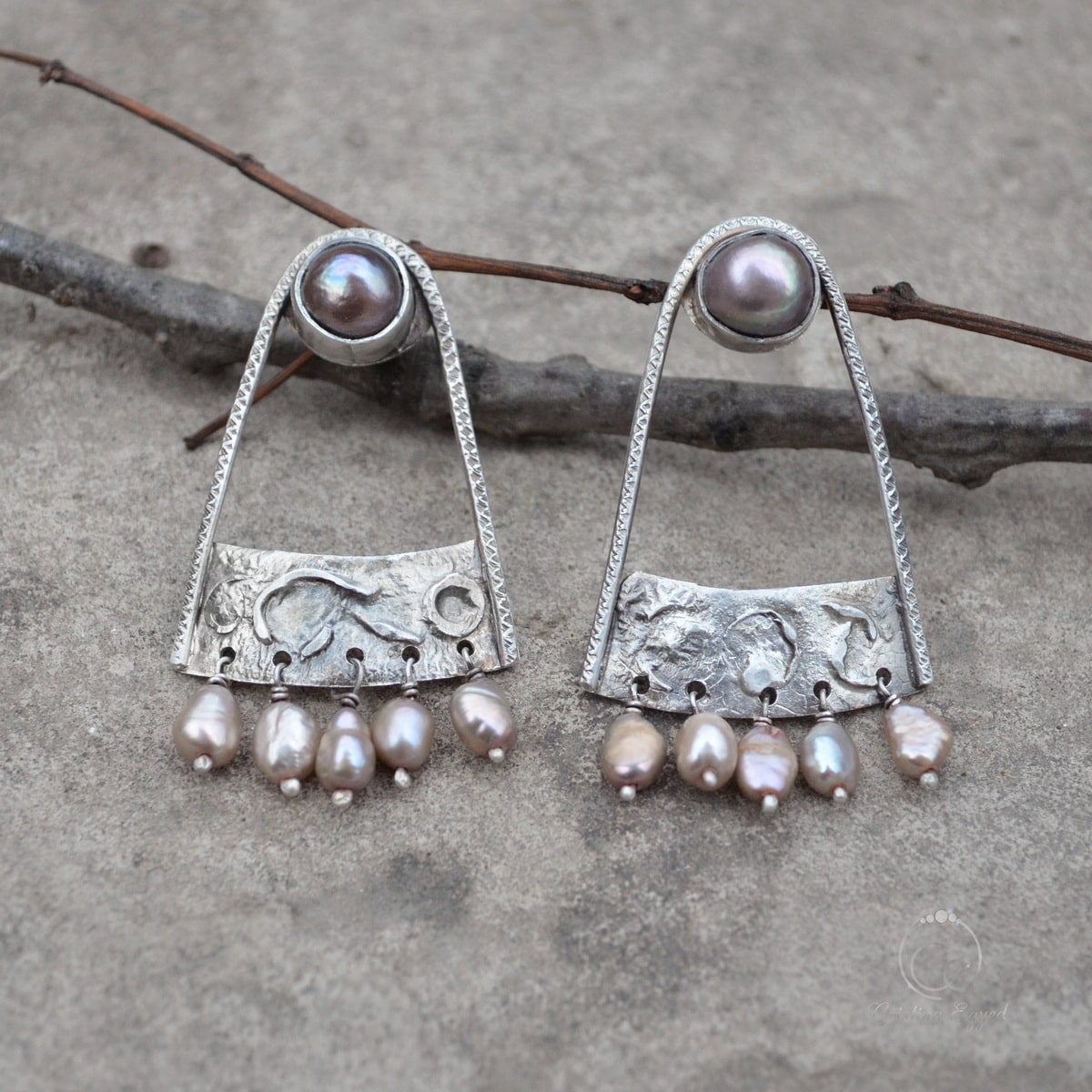 cercei argint handmade