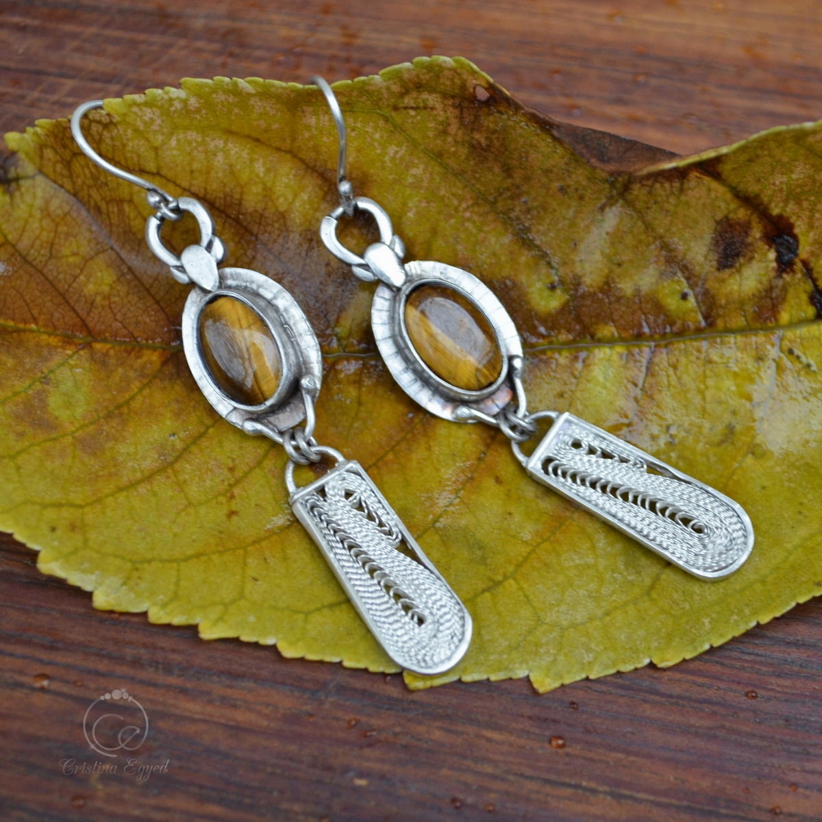 cercei handmade argint