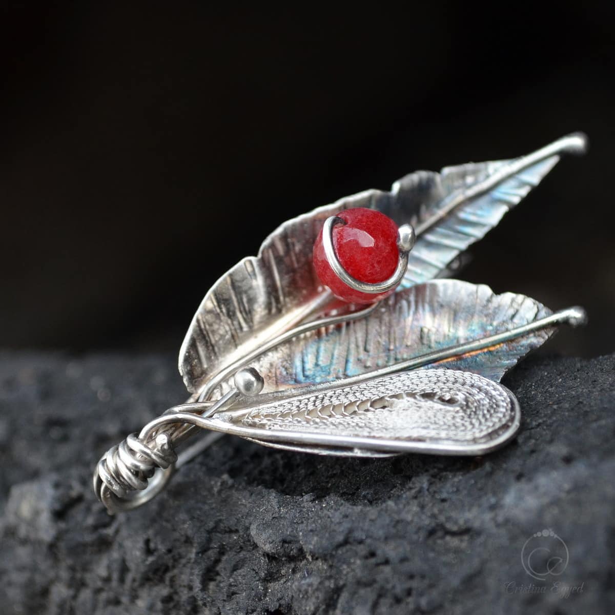 brosa argint handmade