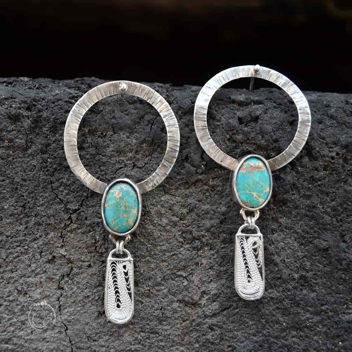 cercei argint filigran