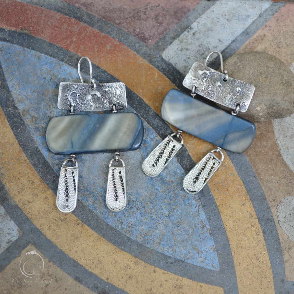 cercei argint handmade