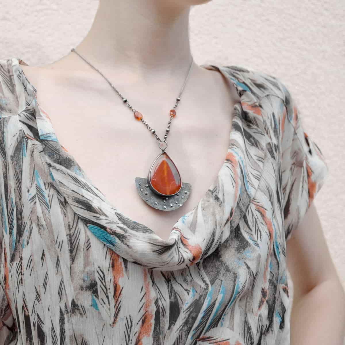 colier argint handmade