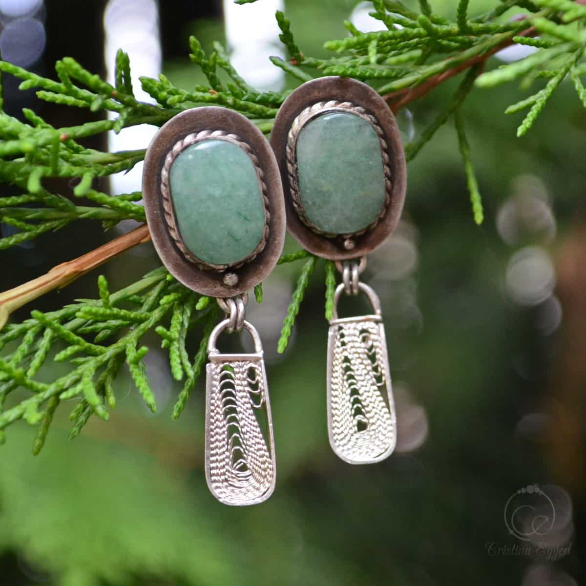 cercei argint handmade