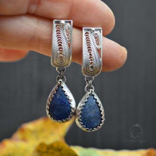 Cercei argint handmade